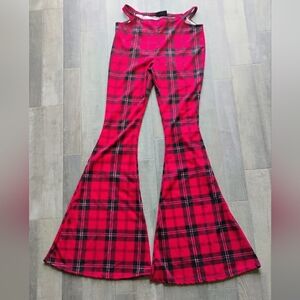 Plaid Flare Pants